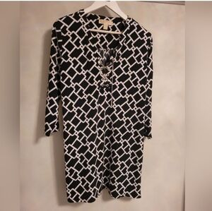 2 for $50 - Michael Kors Women’s Dize Large Black & White Dress